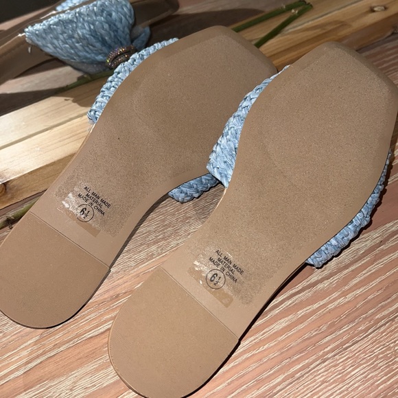 Ocean Views Embellished Slip On Sandals - Blue - Picture 2 of 5